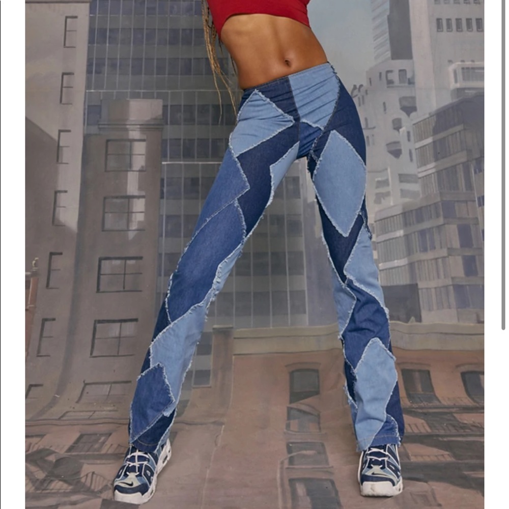 Low rise Patchwork Jeans